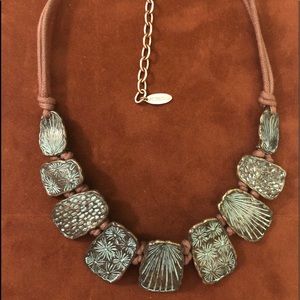 St Thomas hammered statement necklace
